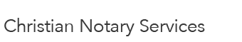Christian Notary Services